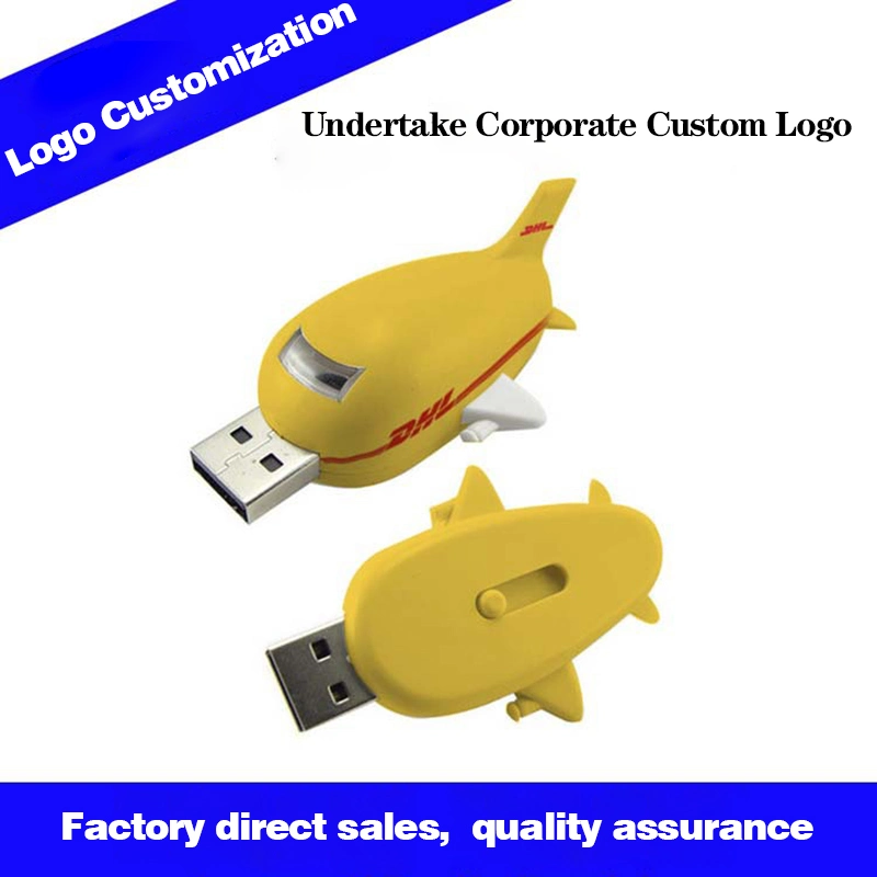 Flugzeug-Form USB-Flash-Laufwerke Corporate Geschenk Werbung Custom 2g8g16g32g64G128g U-Laufwerk