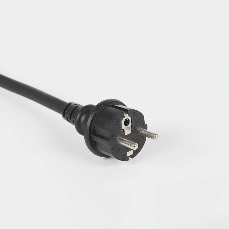 Aprobado por VDE 16A 250V IP44 Resistente al agua Schuko Cable de Alimentación con Cable Flexible de PVC H05VV-F 3G0.75mm² ~2,5 mm²