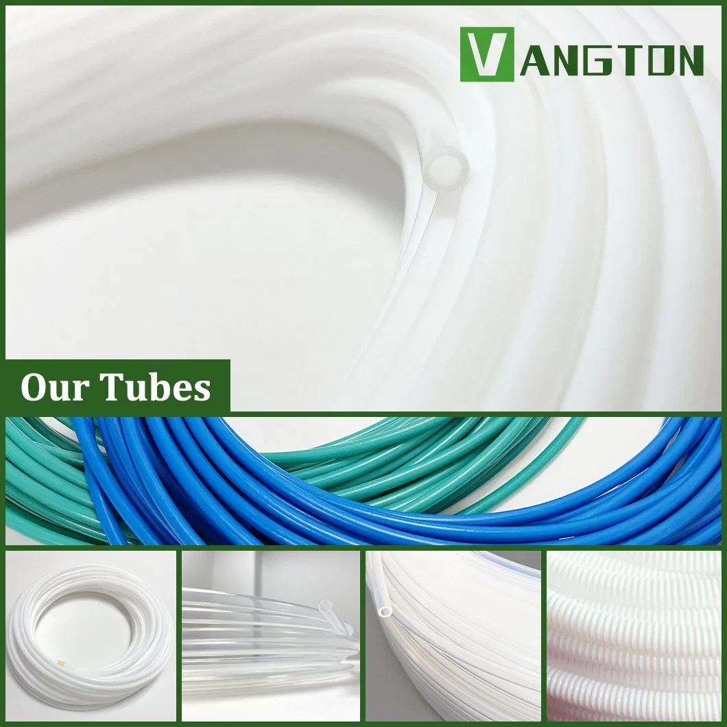 Blanco 100% PTFE virgen casquillo/tubo extruido/tubo de plástico PTFE