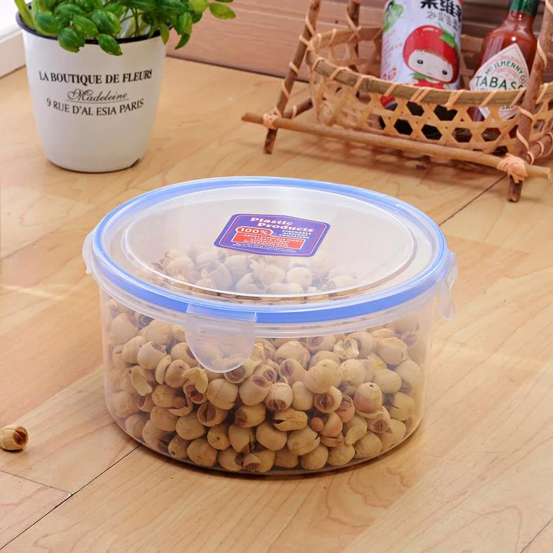 300ml 600ml 700ml 1000ml Round Shape Household Plastic Containers