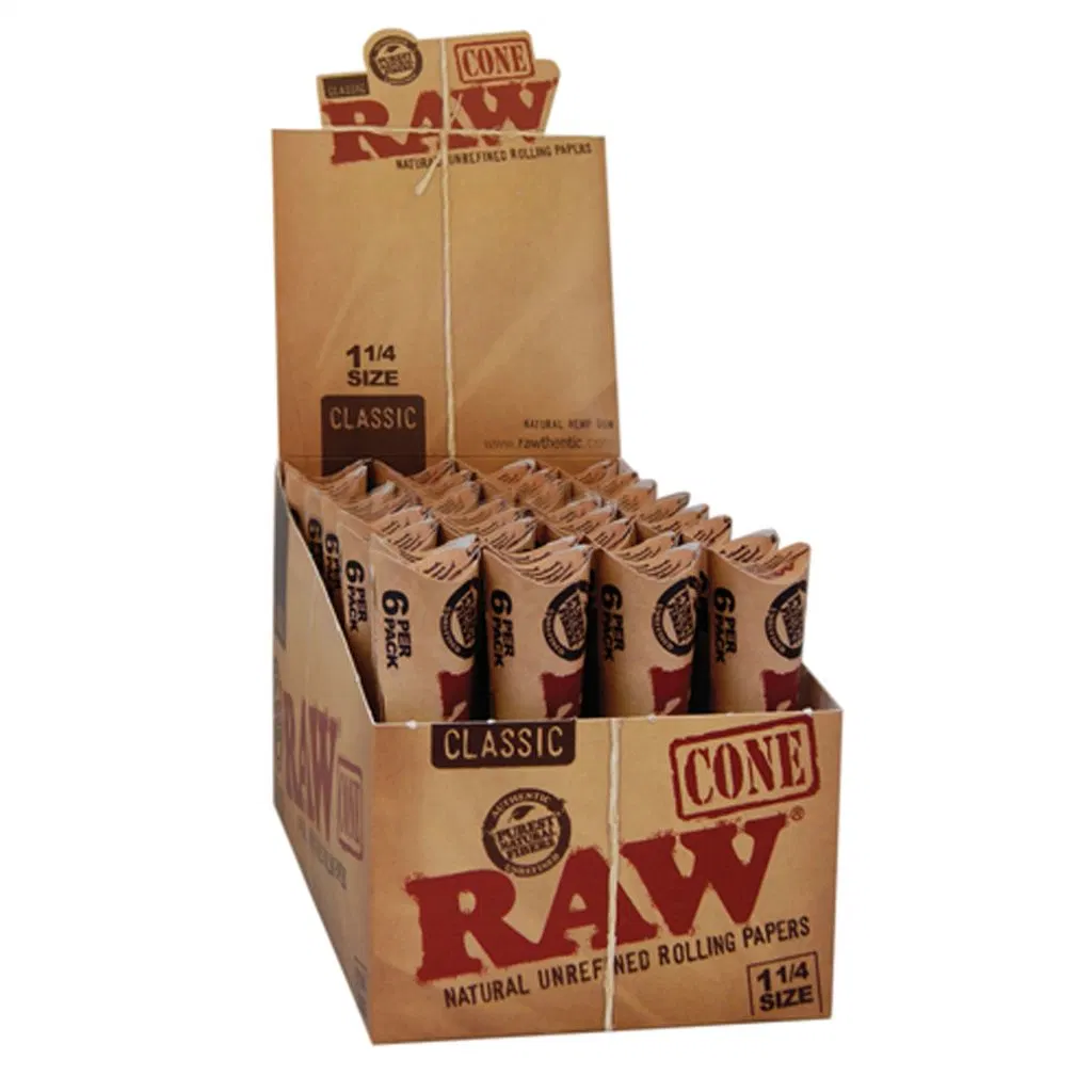 Raw Cones Classic King Size 100 Pack Natutal Pre Rolled