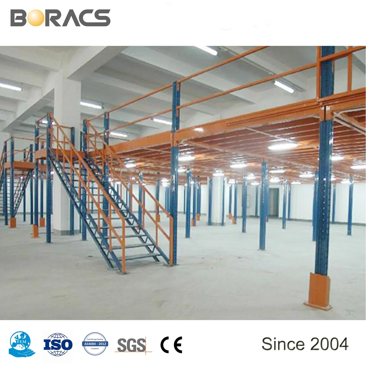 Metal Galvanized Decking Rack Mezzanine with Fem/As4084 Certificates for Warehouse Storage