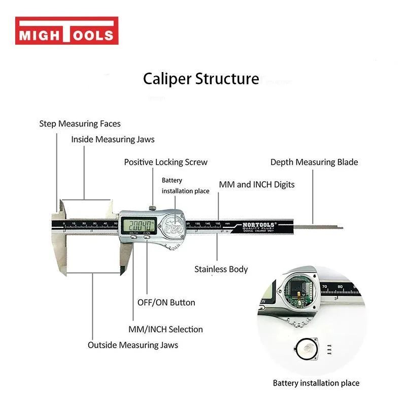150mm IP67 Extreme Accuracy Gauge Digital Caliper Wasserdichter Edelstahl Nonius