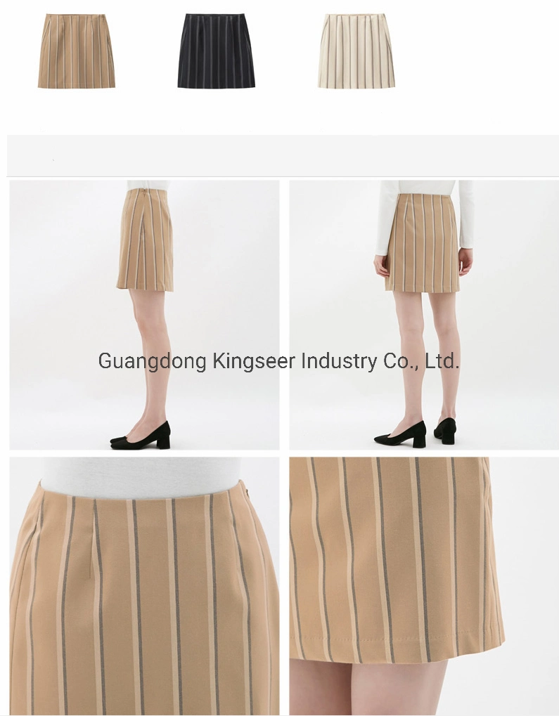 New Design Fashion Short Mini Stripe Casual Summer Skirts Women Dress Apparel