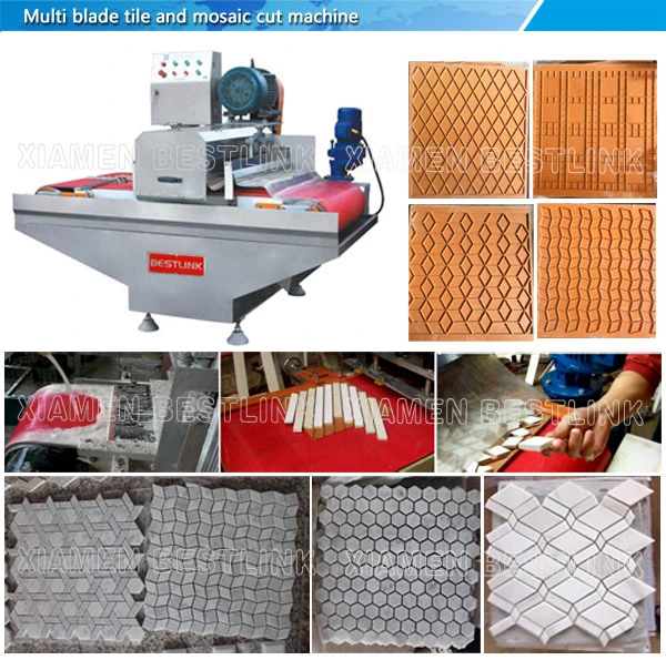 Multi Blade Automatic Continuous Stone Tile Cutting Line