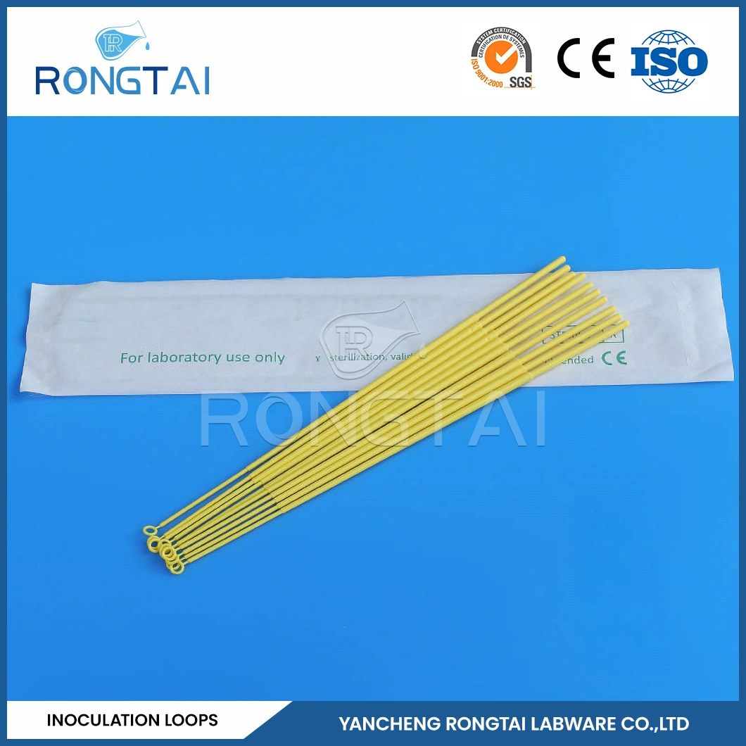 Rongtai Medical Hospital Consumables Factory as Disposable Plastic ABS Sterile Inoculating Loops Inoculation China 1UL 10UL 10UL+1UL Inoculating Loop and Needle