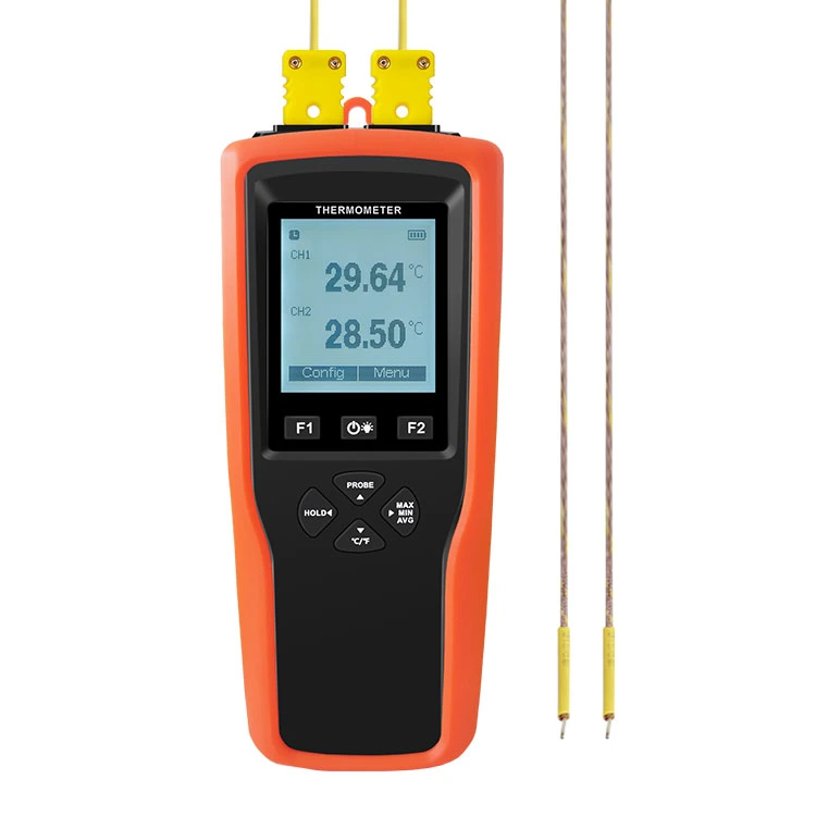 Indicador de temperatura de dos canales del termopar tipo K de Yet-620