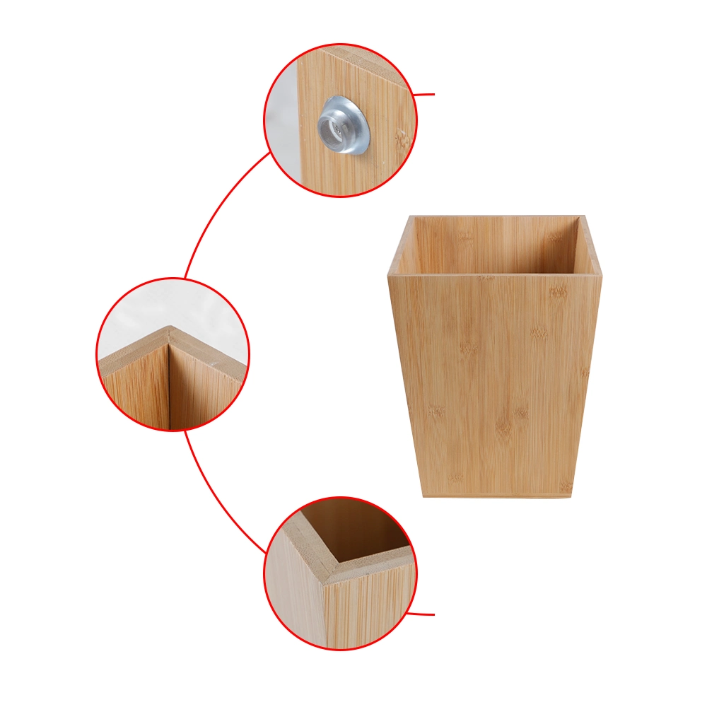 Cubo de pelusas de madera Bambú basura basura basura basura Granja