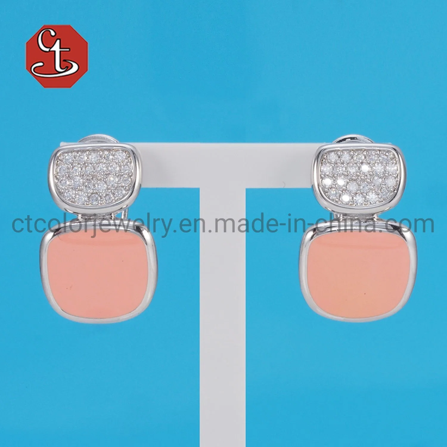 Women's Colourful Enamel White CZ&#160; Earrings Fashion Accessories Gifts