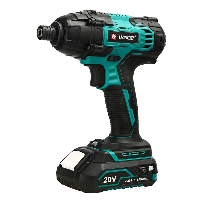 Liangye 20V Rechargeable Battery Power Tools Cordless Impact Screwdriver Drill