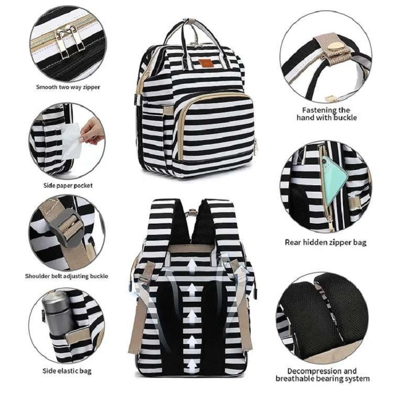 Customized Multifunctional Outdoor Mummy Backpack Diaper Bag