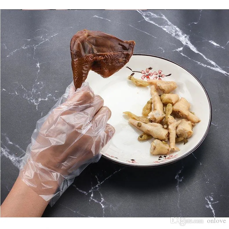 Gants jetables en PE gants en plastique antistatique pour le nettoyage de la cuisine Accessoires de cuisine