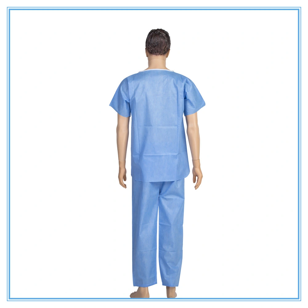 Unisex Dental Disposable Non Woven Non Hospital Working Gowns Nursing Non Medical Clothing Scrub Set Uniforms for Doctor and Nurse