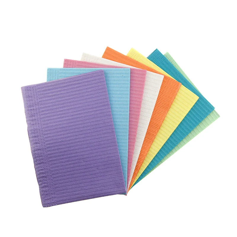 Colorful Medical Napkin Waterproof Beauty Disposable 3 Ply Patient Dental Bibs