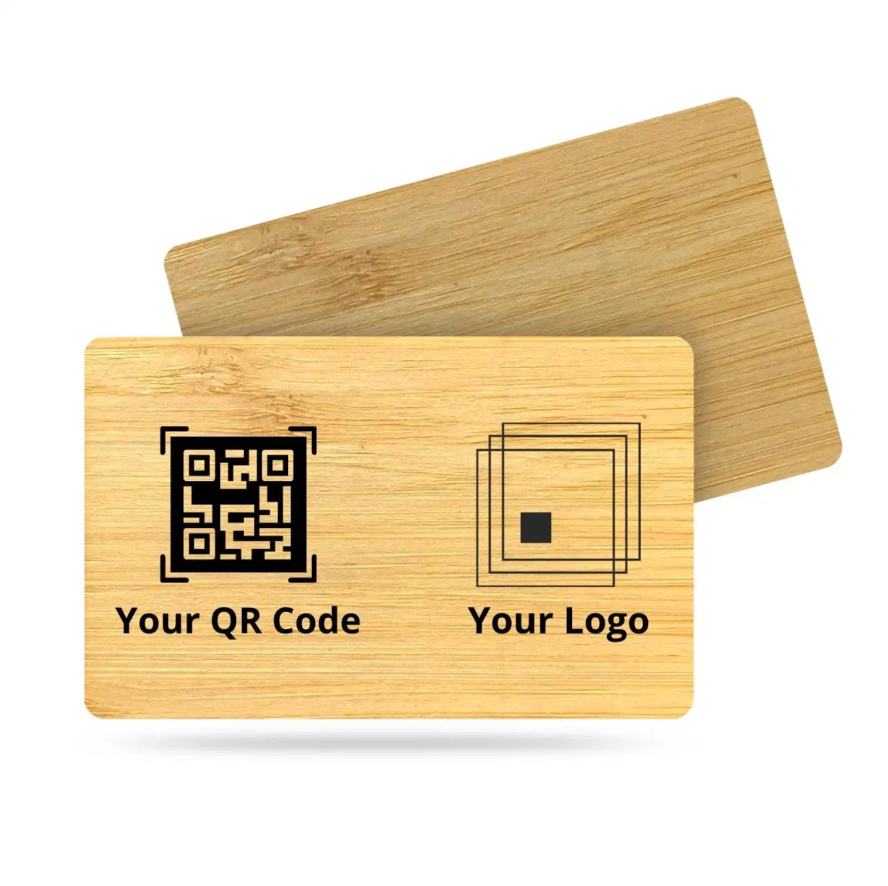 Logotipo personalizado de madera de bambú programable Ntag Smart Card