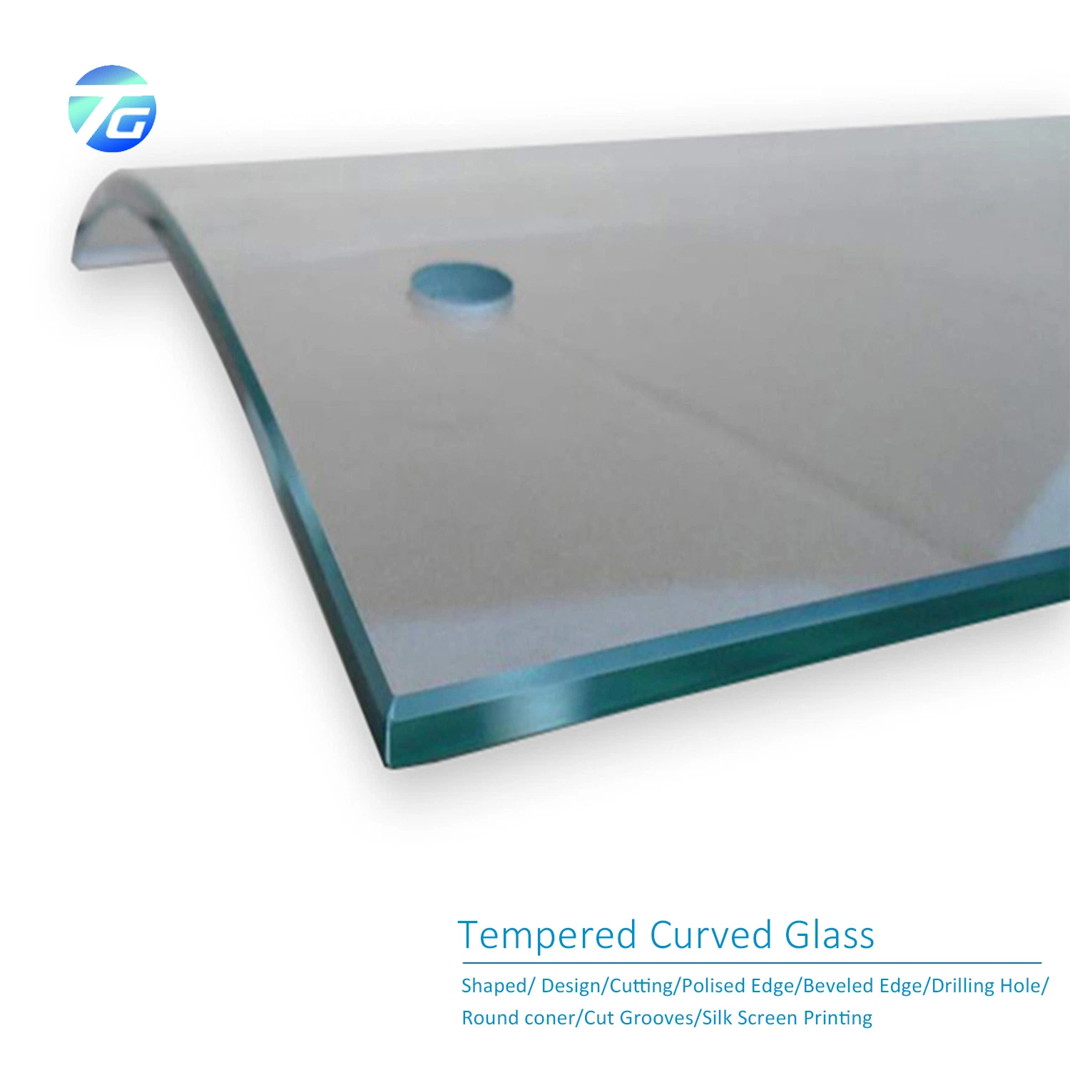 6mm 8mm Tempered Curved Glass /Hot Bent Glasss/Curved Glass for Door/Freezer Display/ Icebox/Furnace/Railing Fence