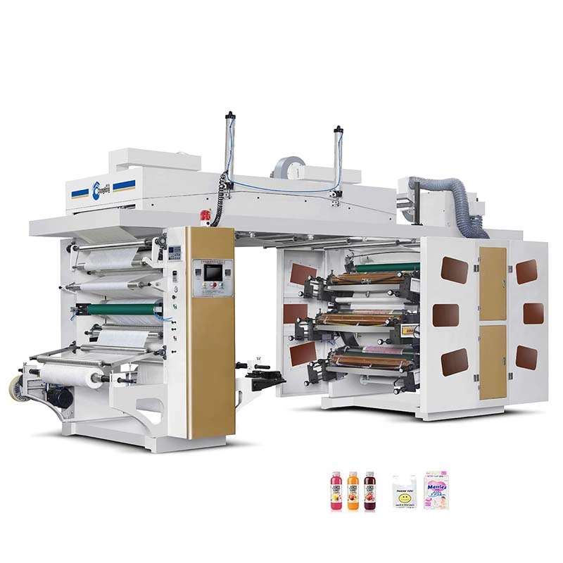 6 Colour PE Food Packaging Bag Flexo Printing Machine for Plastic Film