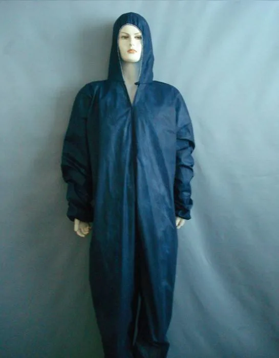 Typ 5/6 Einweg-Anzug Overall PSA-Set Schutz PP nicht Woven Overall Medical Wasserdicht Einweg mit Haube Overall