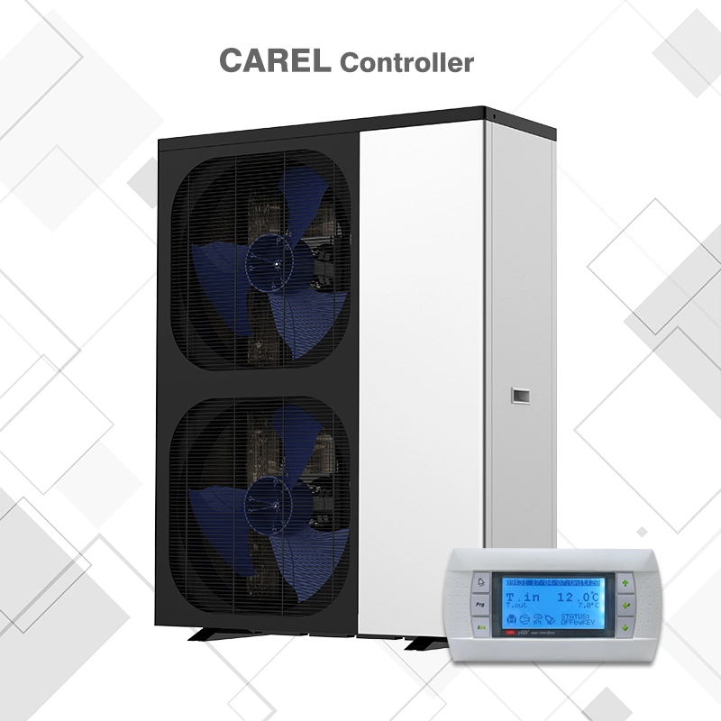 New Carel Controller Heat Pump 30 Kw Full DC Inverter Air to Water Heat Pump for Low Temperature R32