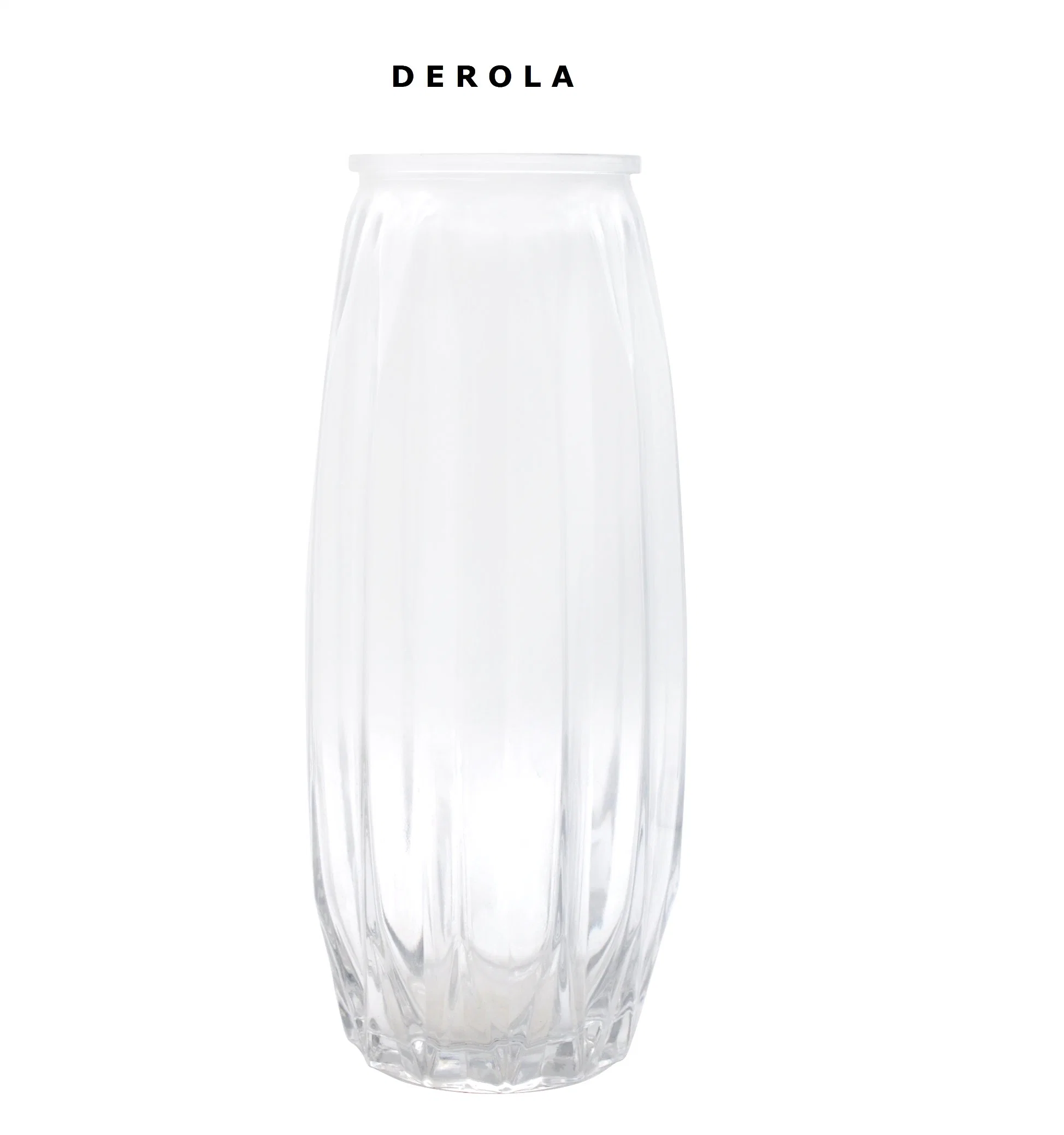 Premium Glass Vase with Elegant Diamond Pattern Crafted Home Decor and Gift