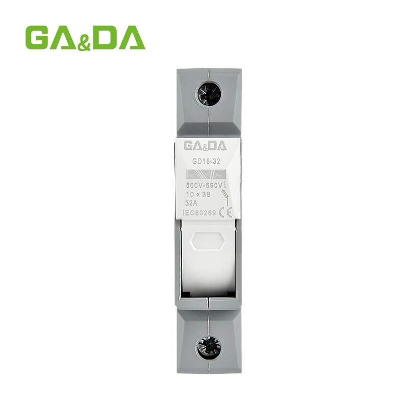 Gada Fuse Holder 10X38mm AC Base Gd18 RO15 Ceramic DIN Rail Moun 500V Fuse