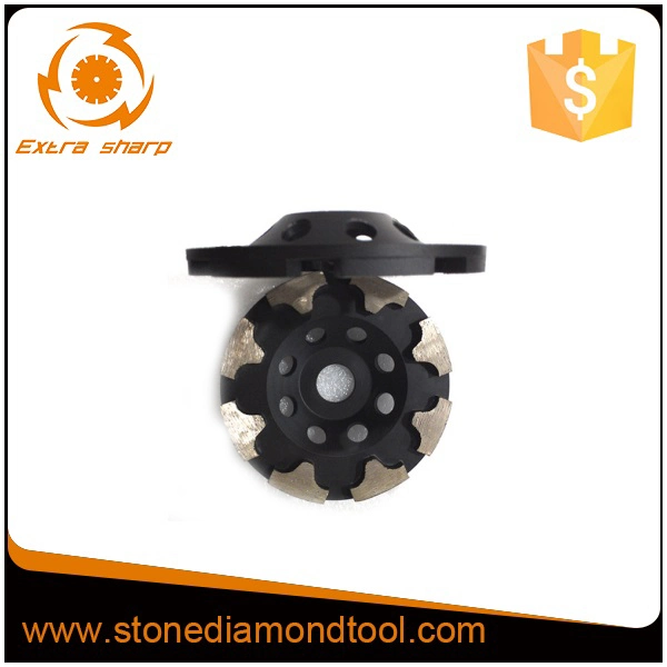 180mm 125mm Concrete Grinding T-Segment Diamond Cup Wheel with 22.23mm Hole