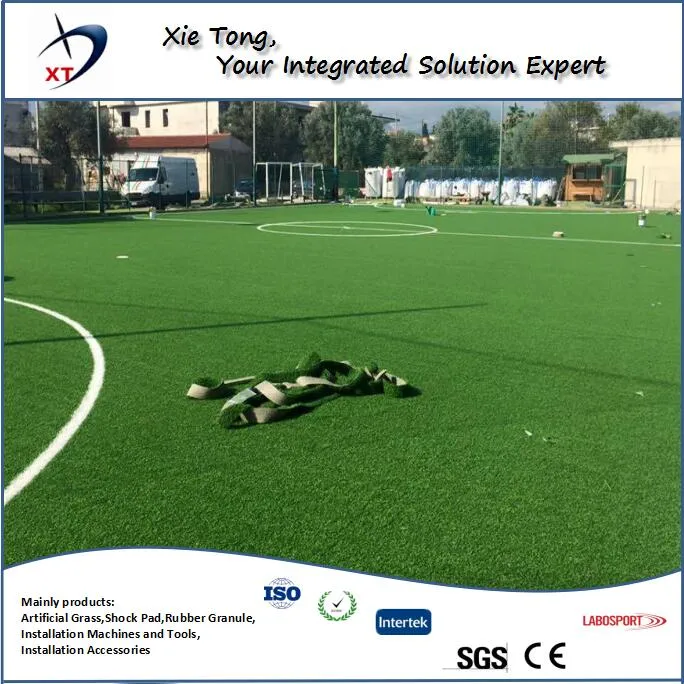 Eco-Friendly PU Latex Backing Synthetic Turf Grass for Football/Soccer Field