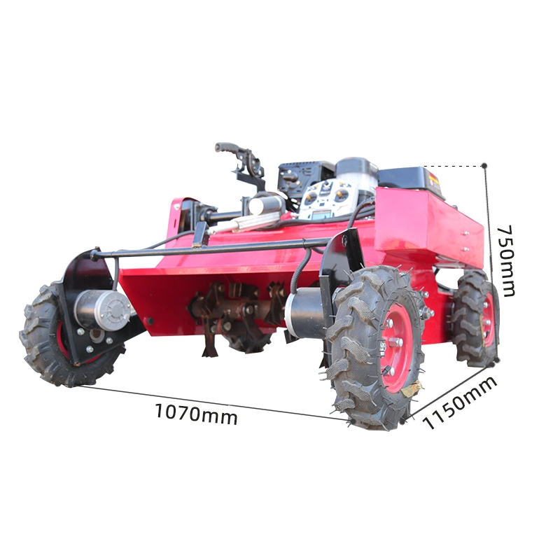 Wheeled Four-Wheel Drive Home Remote Control Lawn Mower Gasoline Lawn Mower Lawn Trimmer Low Price Sale