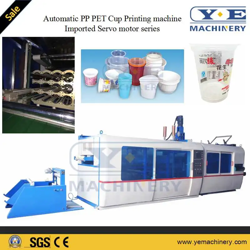 Automatic PLA PP Pet Tilt Mold Plastic Cup Thermoforming Making Machine