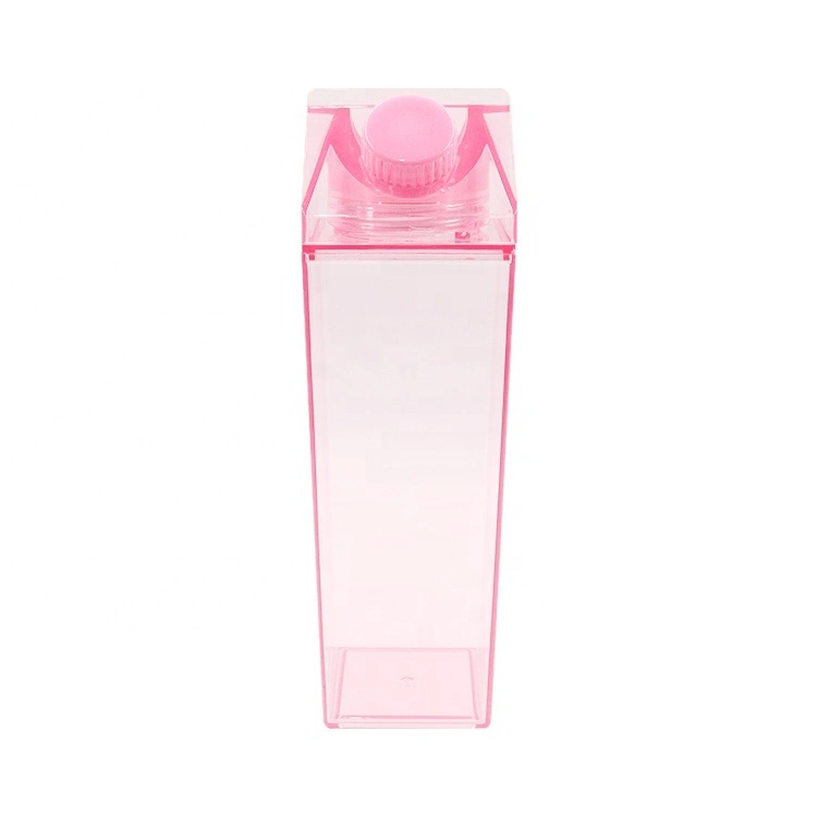 Frasco de sumo portátil para copo de 500 ml com leite escolar Studnets Garrafa de água de plástico transparente para bebidas Cartoon
