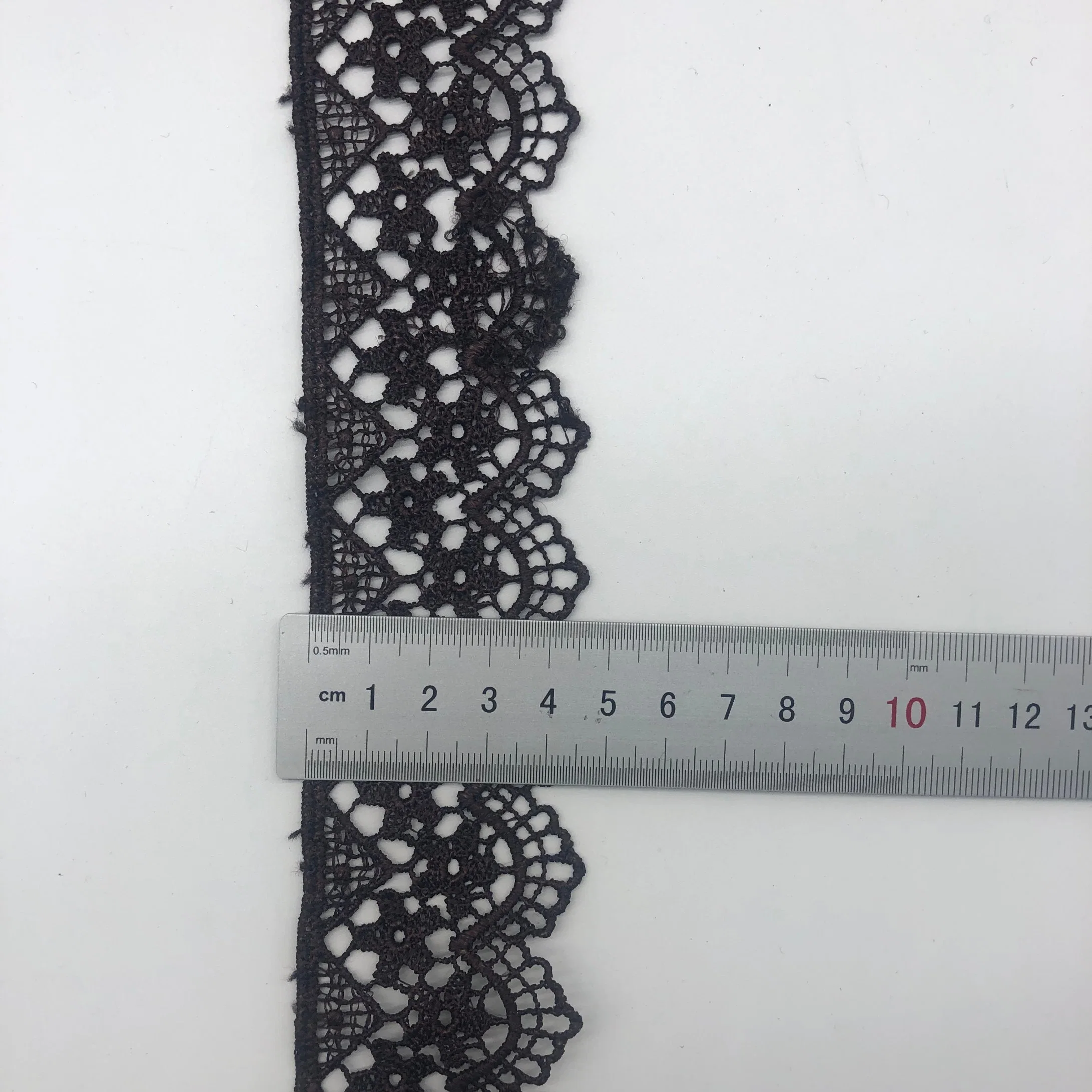 Fashion Style Cotton Embroidery Chemical Lace Purfle Fabric for Garment Accessories