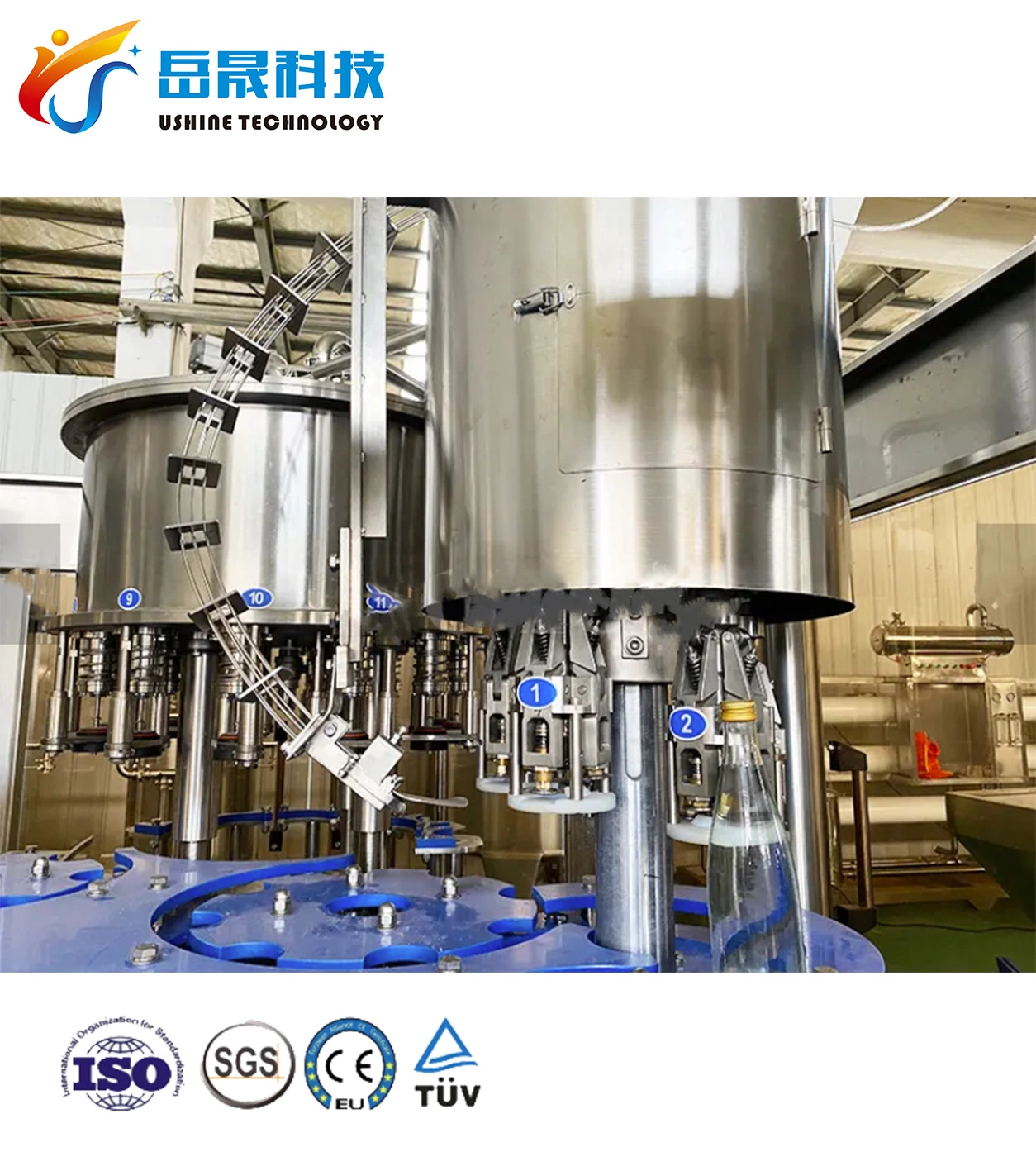 Glass Bottle Carbonated Soft Drink Cola Filling Machine Production Line, Zhangjiagang