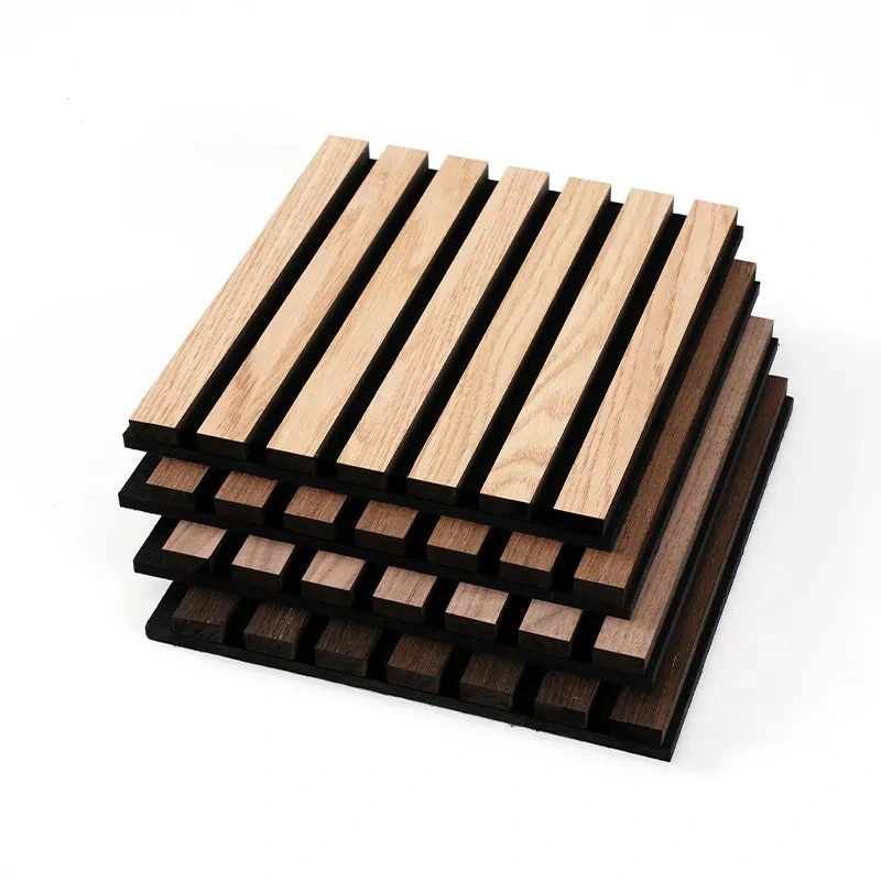 Acoustic Slat Pattern Wood Wall Panel Decoration Sound-Absorbing