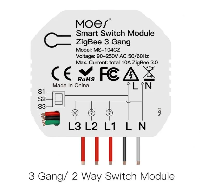 Igoto New Product 1gang Hidden Zigbee 3.0 Switch Module Mini Hidden Type