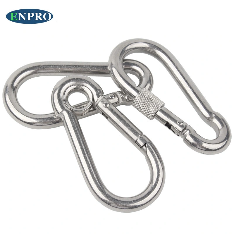 Enpro 304 Stainless Steel Carabiners Rigging Hardware Commercial Snap Hook DIN5299c