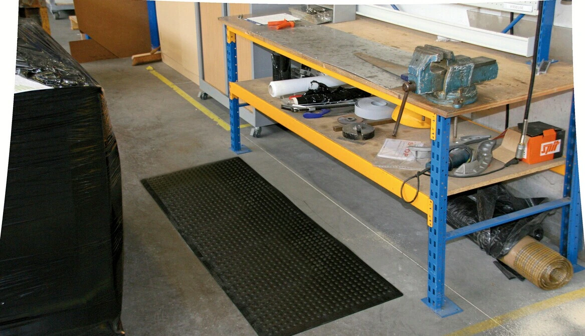 Bubble Top Anti Fatigue Anti Slip Industrial Outdoor Safety Workshop Working Rubber Floor Mat