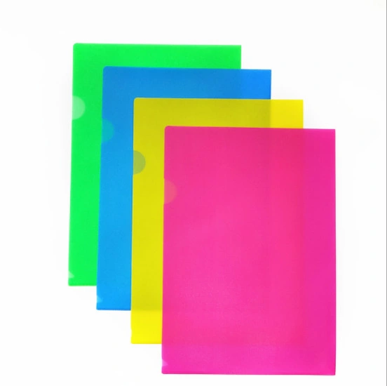 Free Sample PP Plastic L Shape File Folder for A4