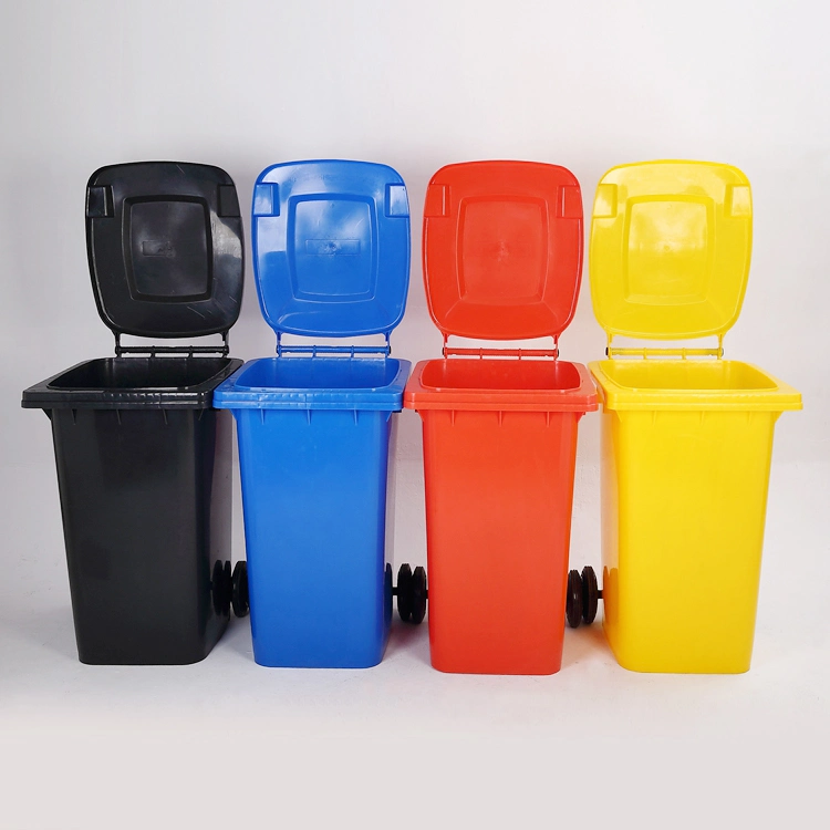 240L Dustbin Plastic Sale Price Garbage Containers Plastic Waste Bin with Wheels