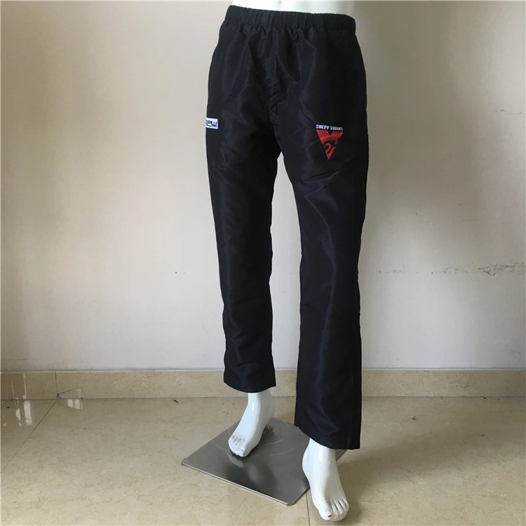 Black Sublimation Track Pants 100%Polyester Microfiber Shell with Mesh Lining