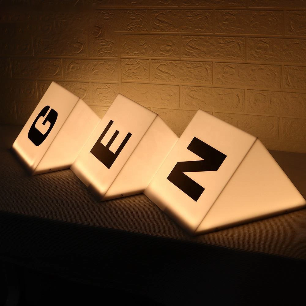 Parte de la barra de Zl rótulos luminosos letras de acrílico de forma personalizada signo Caja de luz LED para decoraciones