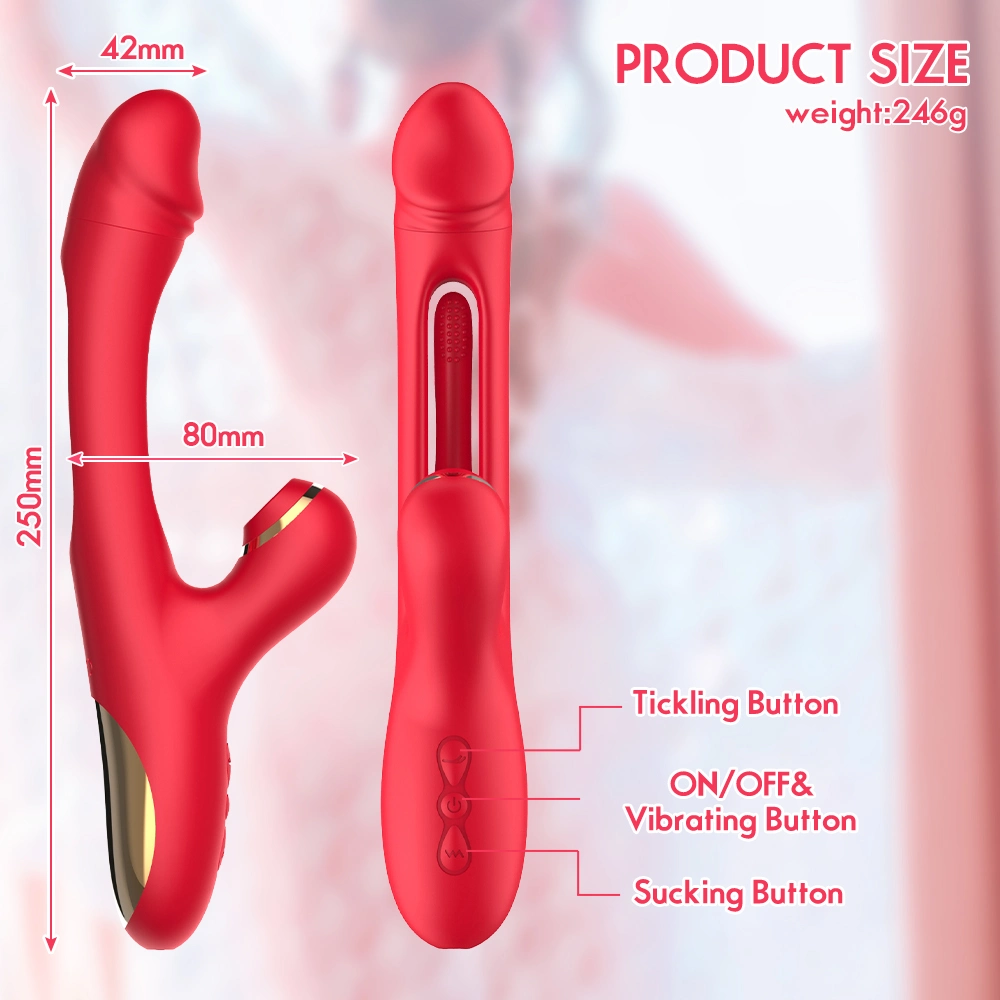 New Stimulate Clitoral G Spot Sucking Telescopic Thrusting Big Rabbit Vibrator