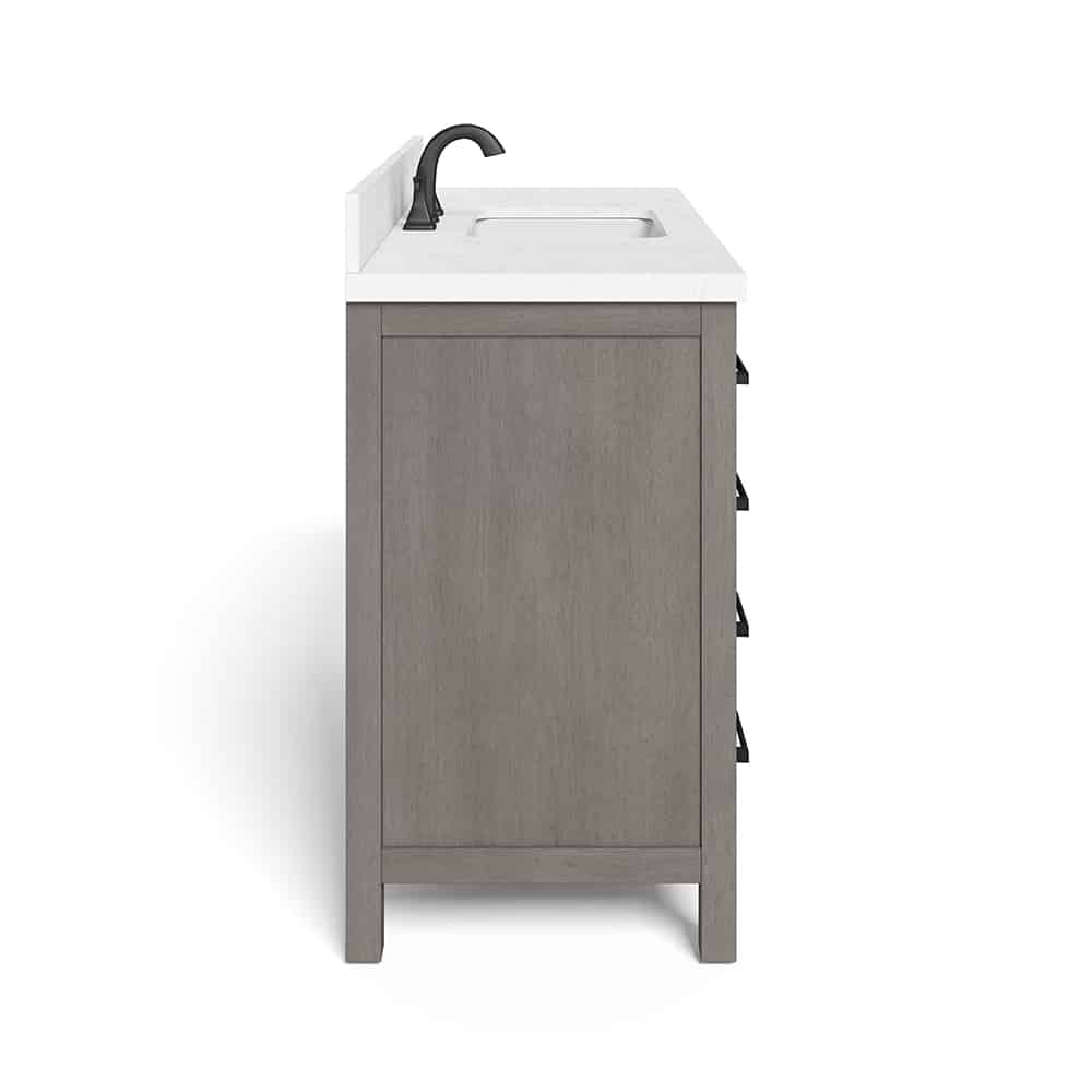 48in Single Sink Dark Gray Bathroom Vanity with Solid Wood Bathroom Cabinet