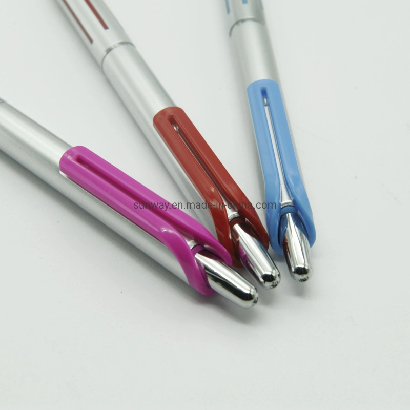 Wholesale/Supplier Advertising Pretty Silver Stylish Gift Click Plastic Ballpoint Pen