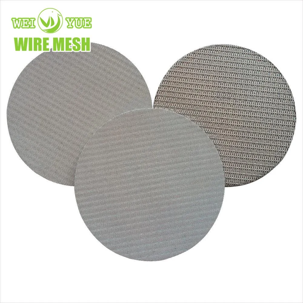 SS316 Customized Round Disc Filter Security Screen Stainless Steel Wire Mesh