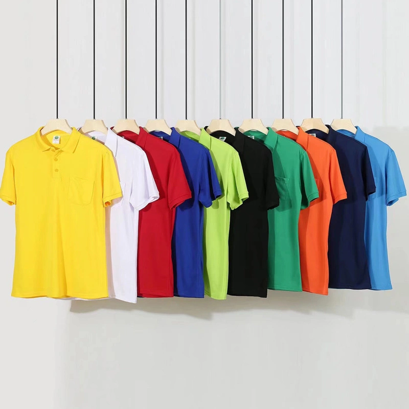 Work Clothes Printing T-Shirt Polo Shirt with Pocket Unisex