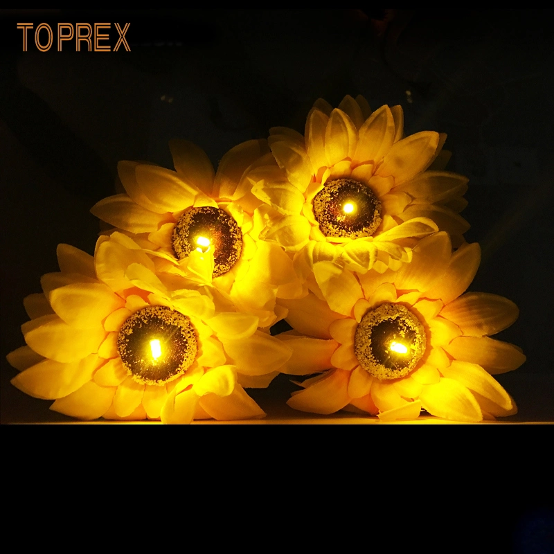 Event 2022 Decoration Toprex Hot Sale Yellow Artificial Sunflower Light