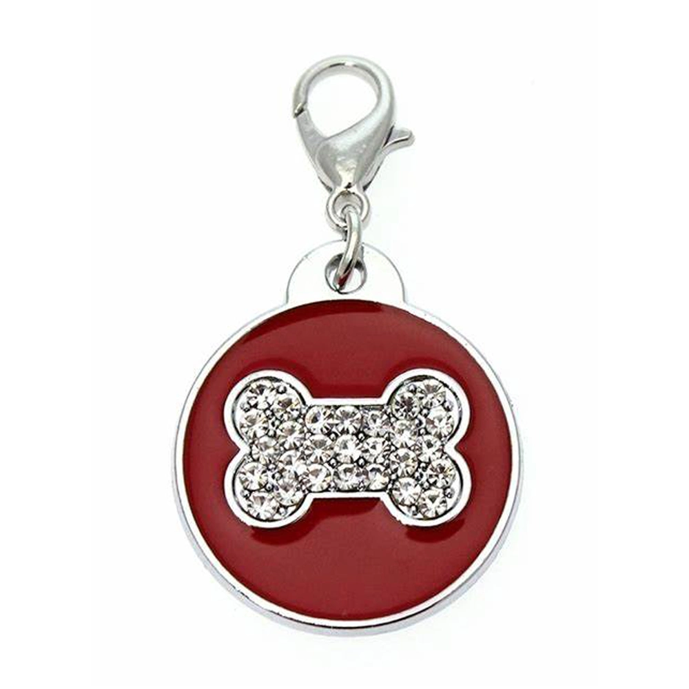 Metal Key Chains Custom Hard Soft Enamel Keychains Cute Bone Dog Collar Charm Diamond Keychain Dog Paw