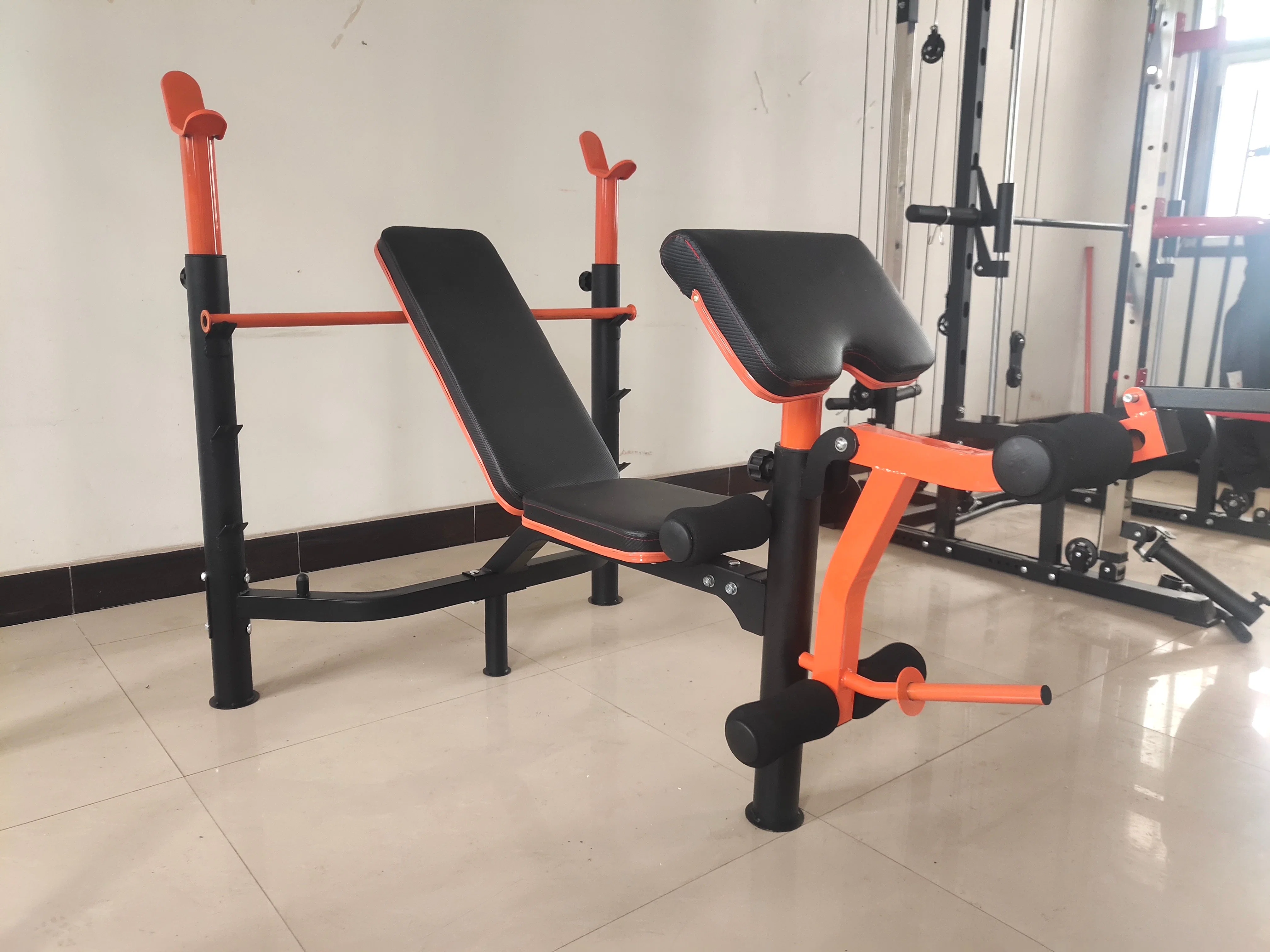 Factory Wholesale Fitness Equipment for Home Adjustable Weight Bench for Full-Body Workout Flat/Incline/Decline Bench with Weight Plates Storage