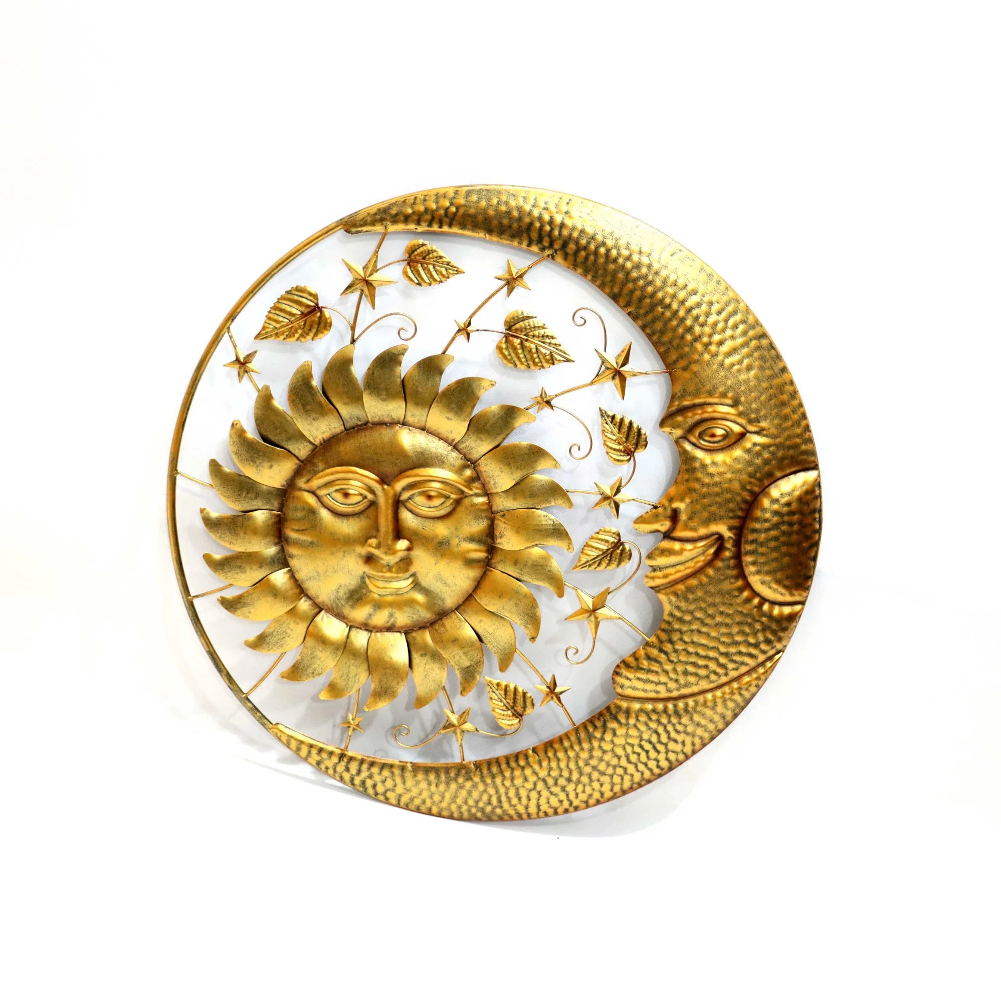 Metal Gold Sun Face Craft Wall Decoration Scented Canlde Ornament Wall Decor