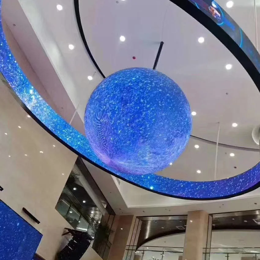 P3 Indoor Full Color Custom Ball Video Round Flexible Spherical LED Display